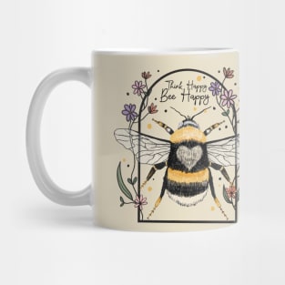 Think Happy, Bee Happy Mug